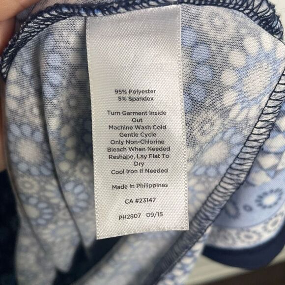 Talbots Women’s Blue V Neck Mid Sleeve Midi Dress Size XS - Picture 7 of 9